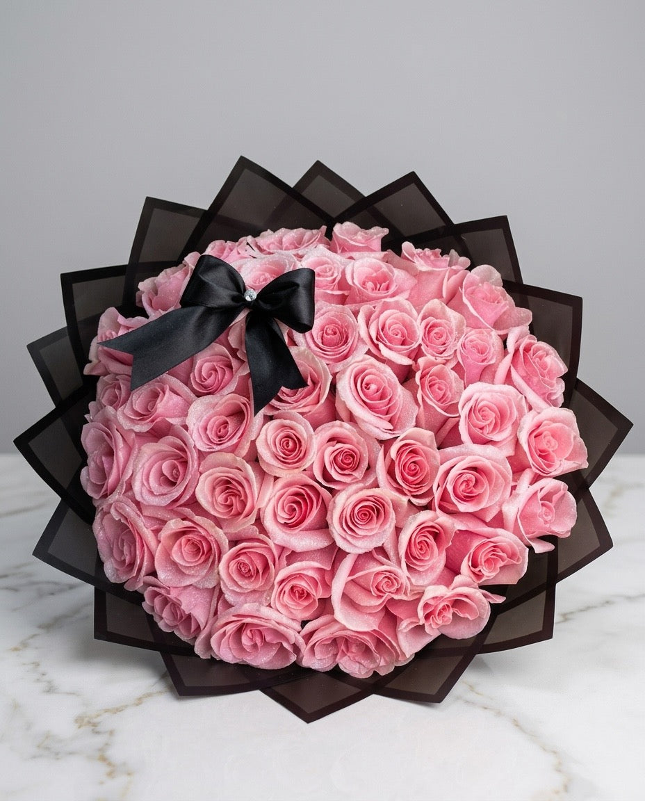 Luxury Pink Rose Bouquet – Premium Pink Roses Miami Delivery