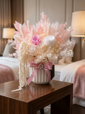 Blush Preserved Flower Arrangement in Ceramic Vase